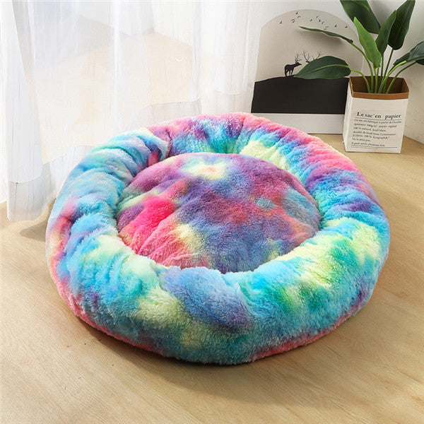 Dog Beds For Small Dogs - Round Plush Cat Litter Kennel
