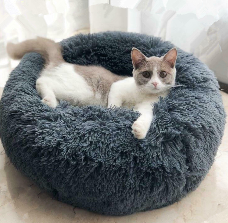 Dog Beds For Small Dogs - Round Plush Cat Litter Kennel