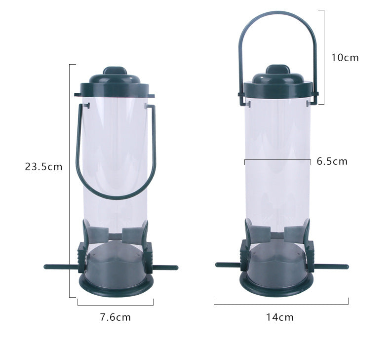 Pet Bird Feeder - Hanging Garden Plastic Birds Food Dispenser Feeders - Outdoor Tree Garden Decoration
