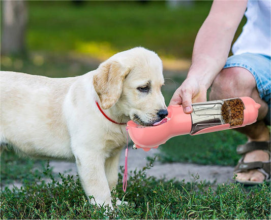 Pet Water Bottle - Feeder Bowl Garbage - Bag Storage - Portable Pet Outdoor Travel