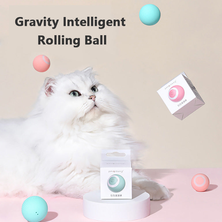 Cat Gravity Intelligent Rolling Ball Tease - Toy Pet Automatic Rotating Ball