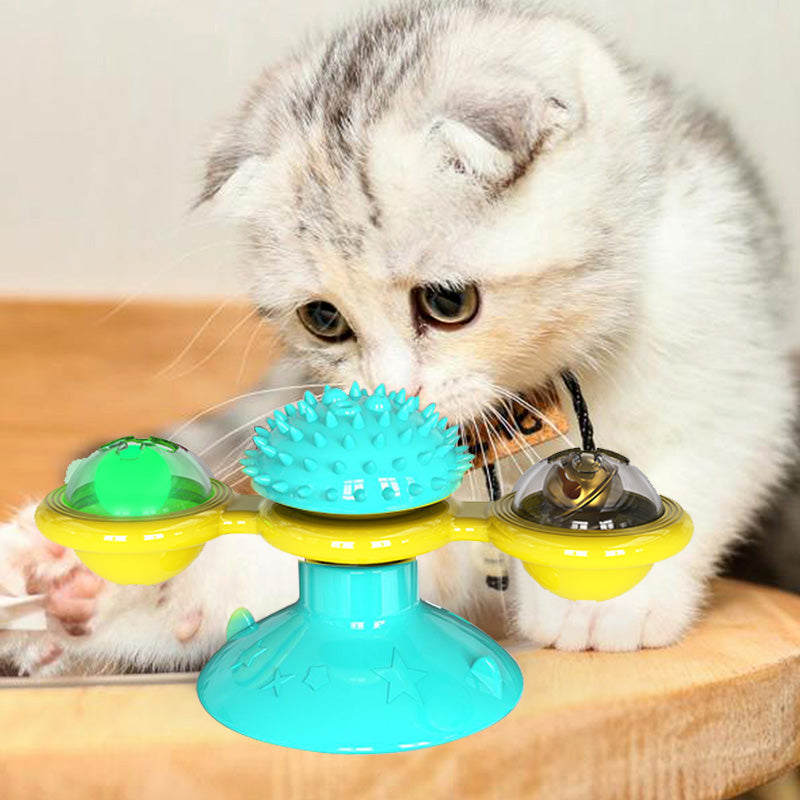Cat Rotating Windmill Multi-Function - Itch Scratching Device Teeth
