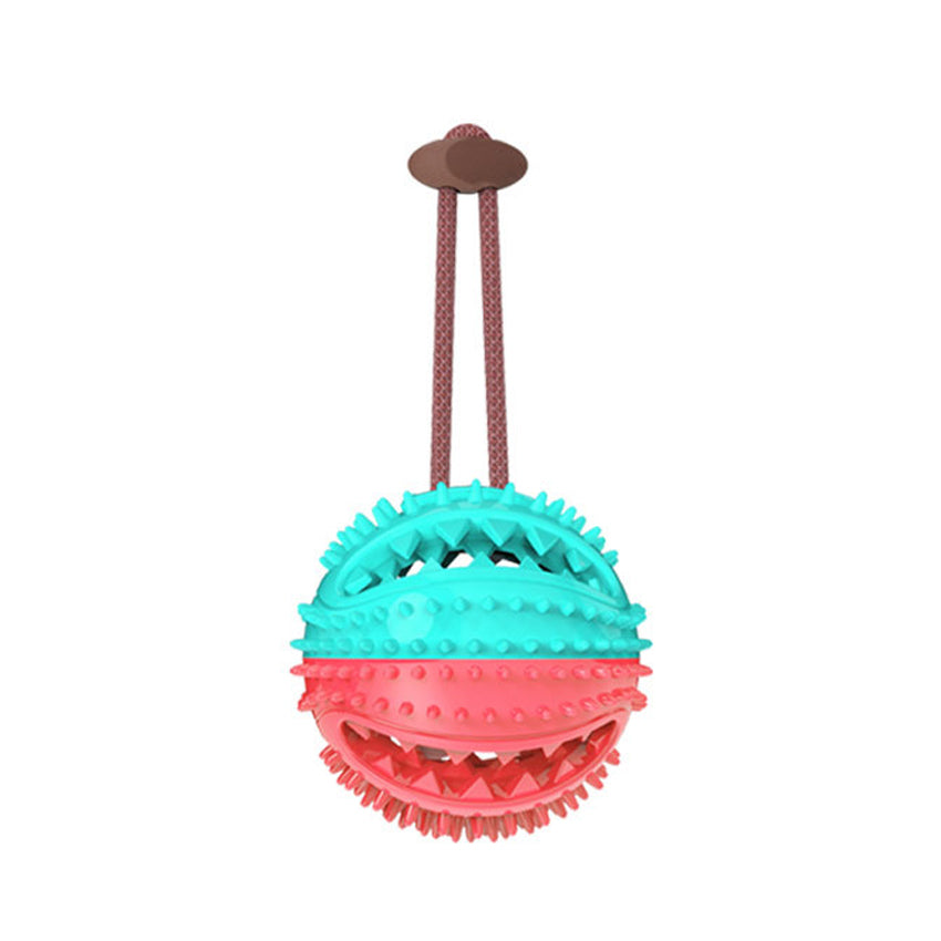 Silicone Suction Cup Tug Interactive Dog Ball - Toy For Pet Chew Bite Tooth Cleaning