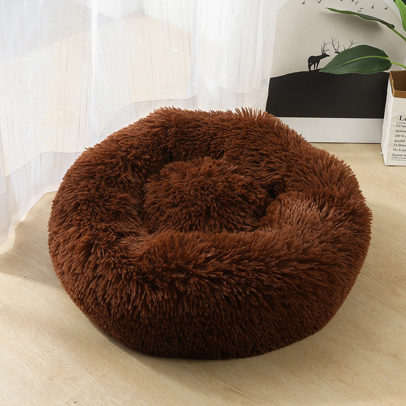 Dog Beds For Small Dogs - Round Plush Cat Litter Kennel