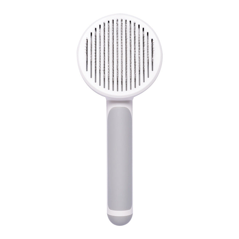 Pet Cat Brush Hand-held Steel - Self-cleaning Comb For Hair Removal