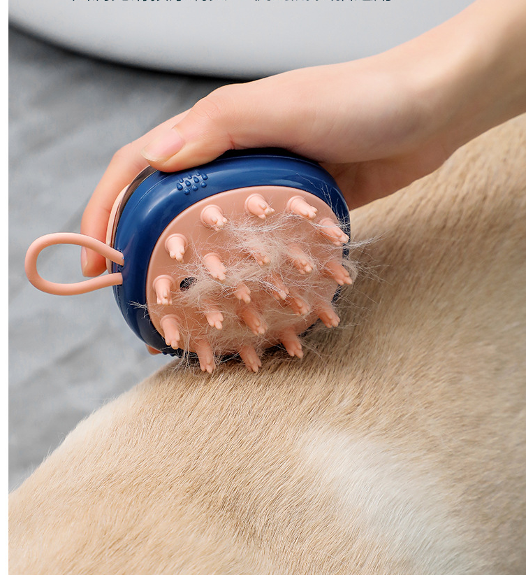 Pet Cleaning Bathing Massage - Shampoo Soap Dispensing Grooming Brush