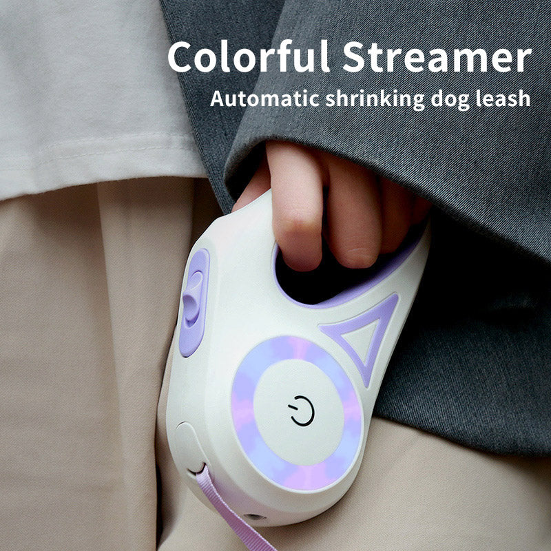 Retractable Leash And Dog Collar Spotlight - Automatic Pet Dog Cat Traction Rope