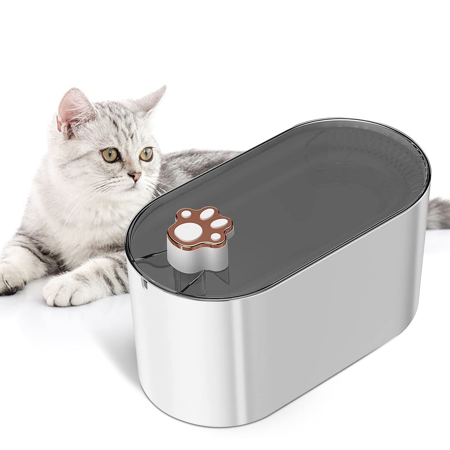Cat Water Fountain Filter - Pet Water Dispenser Ultra-Quiet With LED