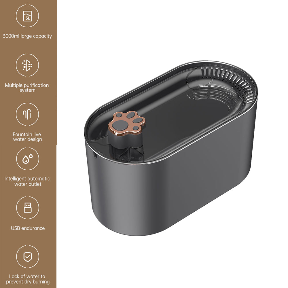 Cat Water Fountain Filter - Pet Water Dispenser Ultra-Quiet With LED