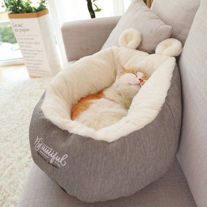 Pet Bed - Warming Soft Sleeping Bag Cushion Puppy Kennel