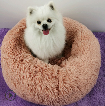 Dog Beds For Small Dogs - Round Plush Cat Litter Kennel