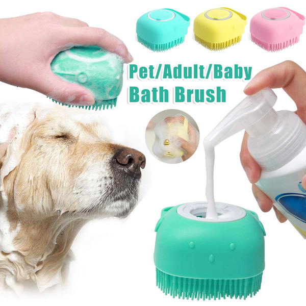 Silicone Bath Massage Gloves - Brush Pet Bathroom Cleaning Comb