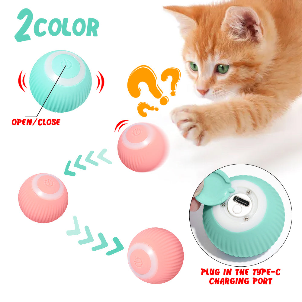 Cat Gravity Intelligent Rolling Ball Tease - Toy Pet Automatic Rotating Ball