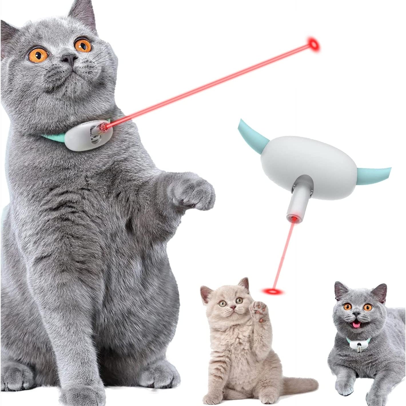 Automatic Cat Toy Smart - Laser Teasing Cat Collar Electric