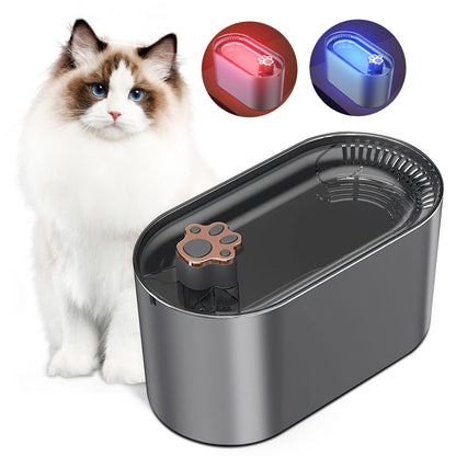 Cat Water Fountain Filter - Pet Water Dispenser Ultra-Quiet With LED